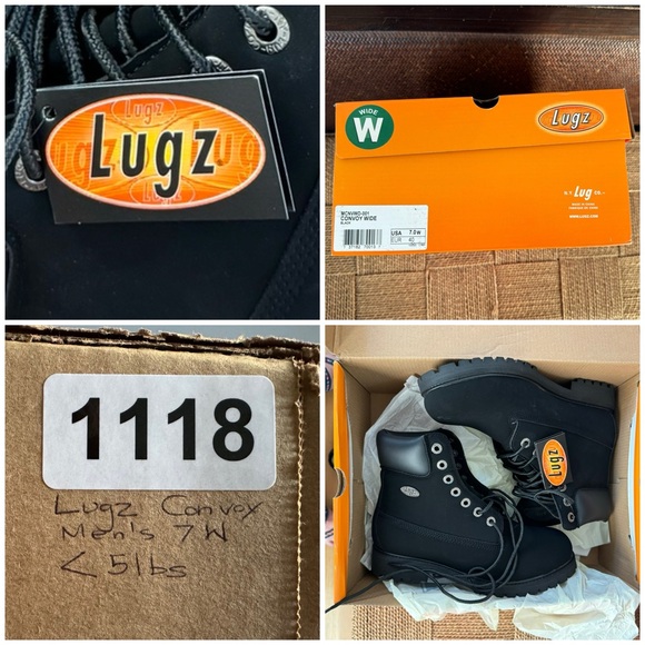 Lugz Convoy Boots Men’s size 7 wide or Women’s 9 wide NWT - Picture 7 of 8